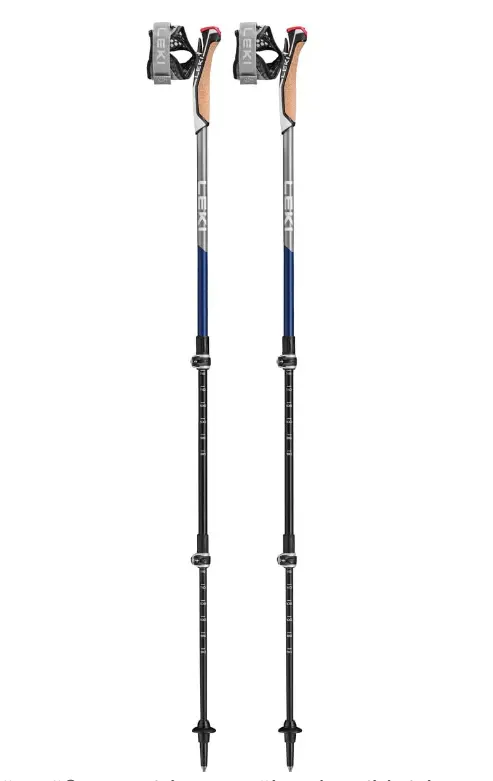 LEKI Traveller Carbon Nordic Walking Stock auf weißem Hintergrund